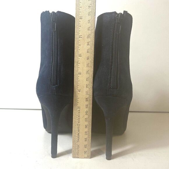 Nine West Booties Womens 7.5M Blue Fashion Boots Suede Stiletto Heel Pointed Toe - Picture 6 of 8